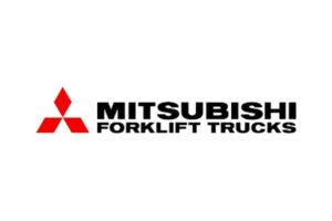 Logo Mitsubishi Forklift, une marque de chariots élévateurs, gerbeurs, transpalettes, chariots préparateurs de commandes