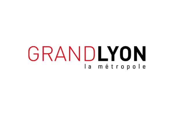 Logo de la métropole de Lyon sous fond blanc